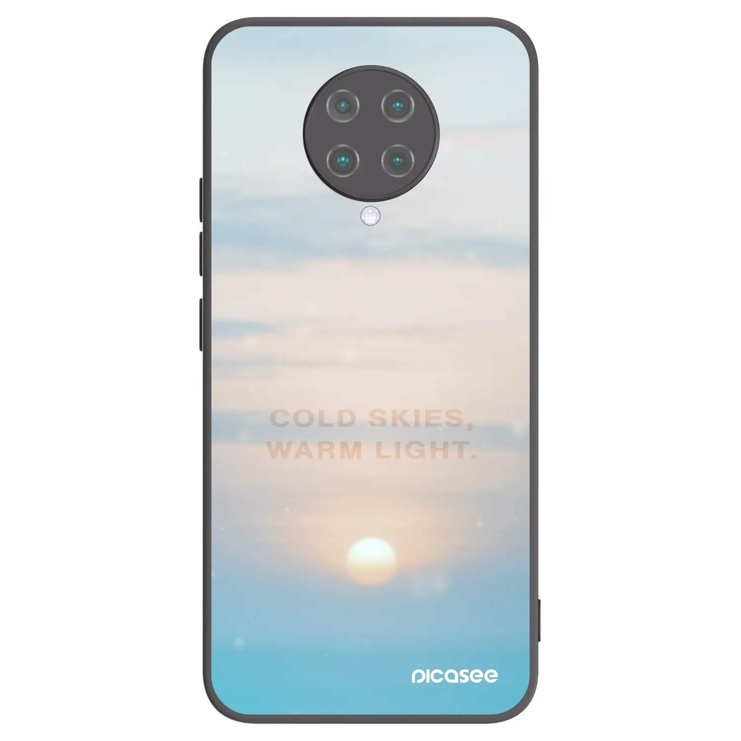 Picasee silikonowe czarne etui na Xiaomi Poco F2 Pro - COLD SKIES