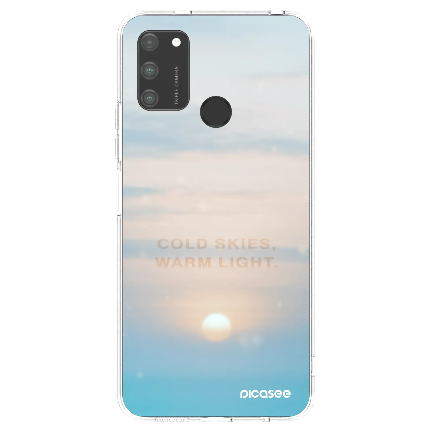 Picasee silikonowe przeźroczyste etui na Honor 9A - COLD SKIES
