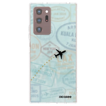 Picasee silikonowe przeźroczyste etui na Samsung Galaxy Note 20 Ultra - FLIGHT PATH