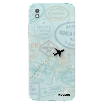 Picasee silikonowe czarne etui na Xiaomi Redmi 9A - FLIGHT PATH