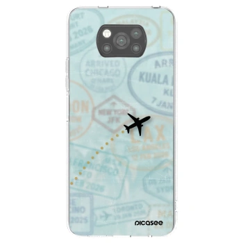 Picasee silikonowe czarne etui na Xiaomi Poco X3 - FLIGHT PATH