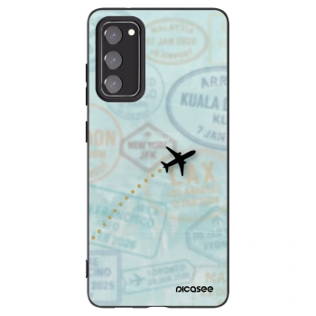 Picasee silikonowe czarne etui na Samsung Galaxy S20 FE - FLIGHT PATH
