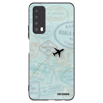 Picasee silikonowe czarne etui na Huawei P Smart 2021 - FLIGHT PATH