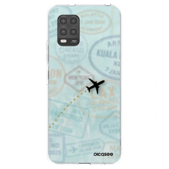 Picasee silikonowe przeźroczyste etui na Xiaomi Mi 10 Lite - FLIGHT PATH