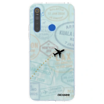 Picasee silikonowe przeźroczyste etui na Realme 5 - FLIGHT PATH