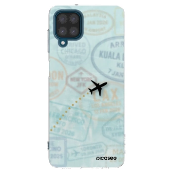 Picasee silikonowe przeźroczyste etui na Samsung Galaxy A12 A125F - FLIGHT PATH