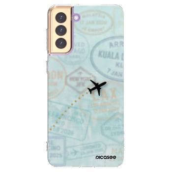 Picasee silikonowe przeźroczyste etui na Samsung Galaxy S21+ 5G G996F - FLIGHT PATH