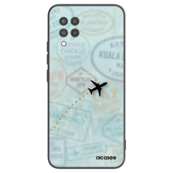Picasee silikonowe czarne etui na Samsung Galaxy A42 A426B - FLIGHT PATH