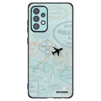 Picasee silikonowe czarne etui na Samsung Galaxy A72 A725F - FLIGHT PATH