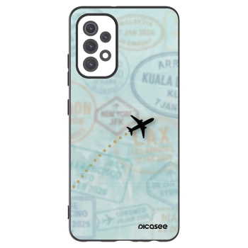 Picasee silikonowe czarne etui na Samsung Galaxy A32 5G A326B - FLIGHT PATH