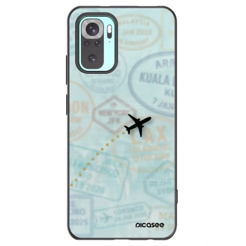 Picasee silikonowe czarne etui na Xiaomi Redmi Note 10 Pro - FLIGHT PATH