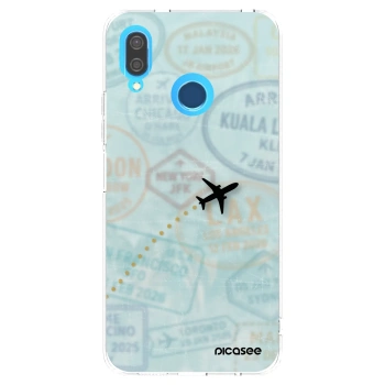 Picasee silikonowe przeźroczyste etui na Huawei P20 Lite - FLIGHT PATH