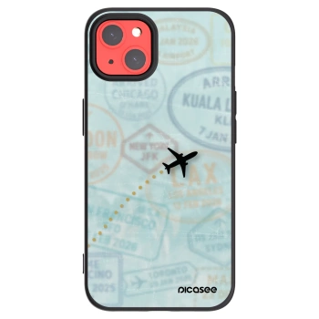 Picasee silikonowe czarne etui na Apple iPhone 13 - FLIGHT PATH