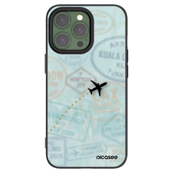 Picasee silikonowe czarne etui na Apple iPhone 13 Pro - FLIGHT PATH