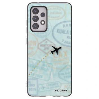 Picasee silikonowe czarne etui na Samsung Galaxy A52s 5G A528B - FLIGHT PATH