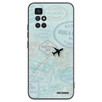 Picasee silikonowe czarne etui na Xiaomi Redmi 10 - FLIGHT PATH