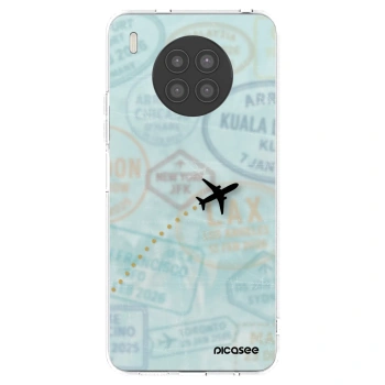 Picasee silikonowe przeźroczyste etui na Huawei Nova 8i - FLIGHT PATH