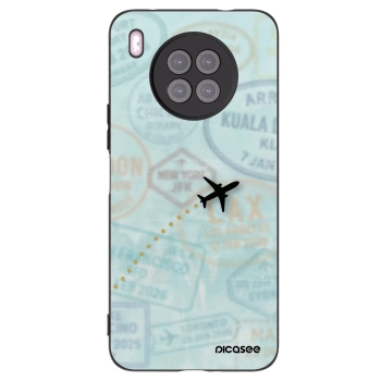 Picasee silikonowe czarne etui na Huawei Nova 8i - FLIGHT PATH