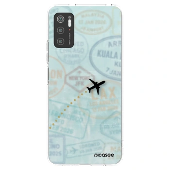 Picasee silikonowe przeźroczyste etui na Xiaomi Poco M3 Pro 5G - FLIGHT PATH