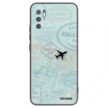 Picasee silikonowe czarne etui na Xiaomi Poco M3 Pro 5G - FLIGHT PATH