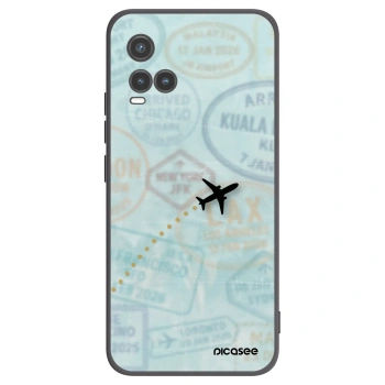 Picasee silikonowe czarne etui na Vivo Y33s - FLIGHT PATH
