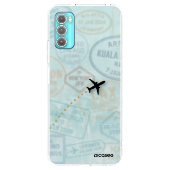 Picasee silikonowe przeźroczyste etui na Motorola Moto G60 - FLIGHT PATH