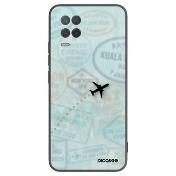 Picasee silikonowe czarne etui na Realme 8 5G - FLIGHT PATH