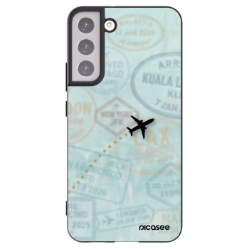 Picasee silikonowe czarne etui na Samsung Galaxy S22+ 5G - FLIGHT PATH