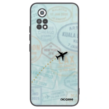 Picasee silikonowe czarne etui na Xiaomi Poco X4 Pro 5G - FLIGHT PATH