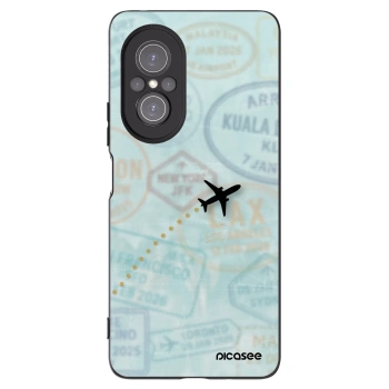 Picasee silikonowe czarne etui na Huawei Nova 9 SE - FLIGHT PATH