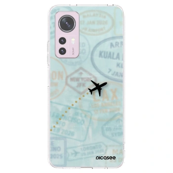 Picasee silikonowe przeźroczyste etui na Xiaomi 12 - FLIGHT PATH