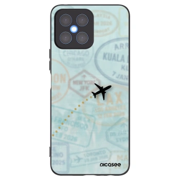 Picasee silikonowe czarne etui na Honor X8 4G - FLIGHT PATH
