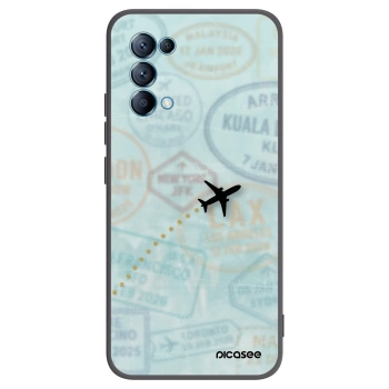 Picasee silikonowe czarne etui na OPPO A16s - FLIGHT PATH