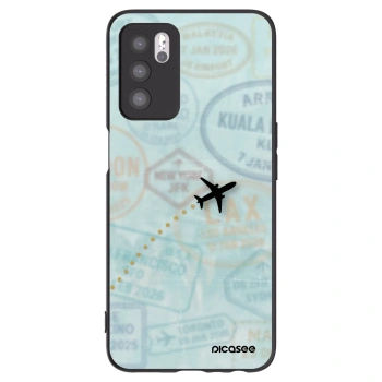 Picasee silikonowe czarne etui na OPPO A16s - FLIGHT PATH