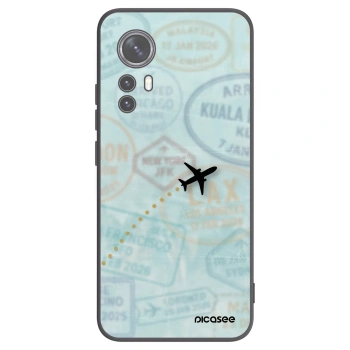 Picasee silikonowe czarne etui na Xiaomi 12X - FLIGHT PATH
