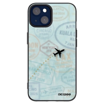 Picasee silikonowe czarne etui na Apple iPhone 14 - FLIGHT PATH