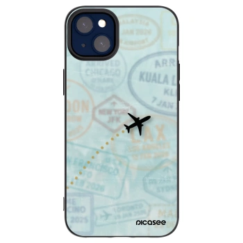 Picasee silikonowe czarne etui na Apple iPhone 14 Plus - FLIGHT PATH