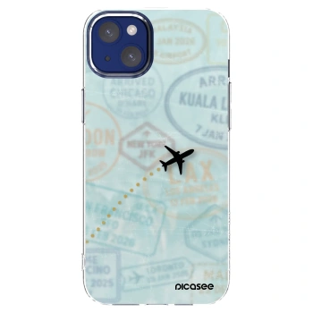 Picasee silikonowe przeźroczyste etui na Apple iPhone 14 Plus - FLIGHT PATH
