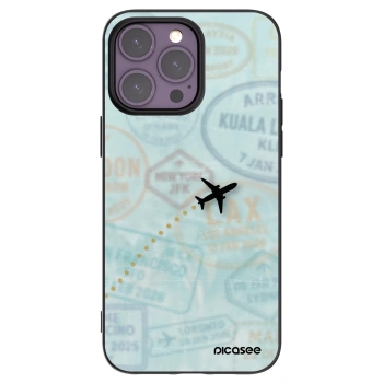 Picasee silikonowe czarne etui na Apple iPhone 14 Pro Max - FLIGHT PATH