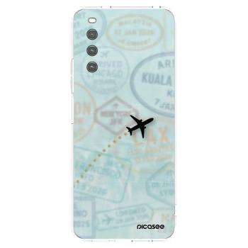 Picasee silikonowe przeźroczyste etui na Sony Xperia 10 IV 5G - FLIGHT PATH