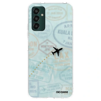 Picasee silikonowe przeźroczyste etui na Samsung Galaxy M13 M135F - FLIGHT PATH