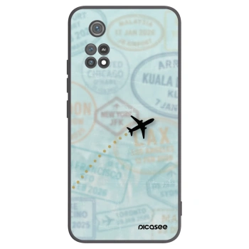 Picasee silikonowe czarne etui na Xiaomi Poco M4 Pro - FLIGHT PATH