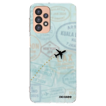 Picasee silikonowe przeźroczyste etui na Samsung Galaxy A23 A236B 5G - FLIGHT PATH