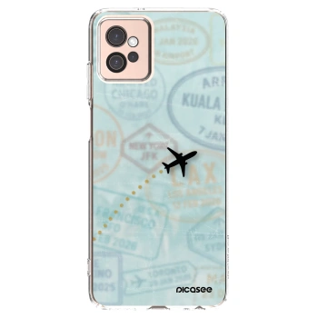 Picasee silikonowe przeźroczyste etui na Motorola Moto G32 - FLIGHT PATH