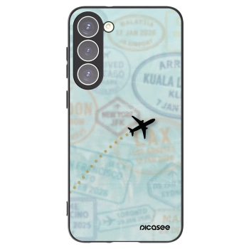 Picasee silikonowe czarne etui na Samsung Galaxy S23+ 5G - FLIGHT PATH