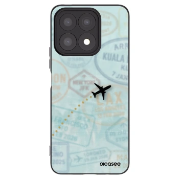 Picasee silikonowe czarne etui na Honor X8a - FLIGHT PATH