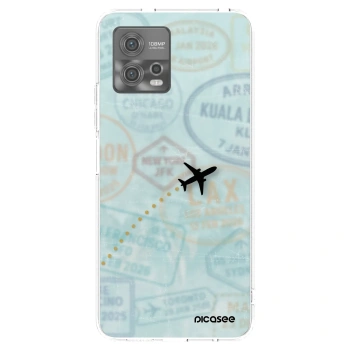 Picasee silikonowe przeźroczyste etui na Motorola Moto G72 - FLIGHT PATH