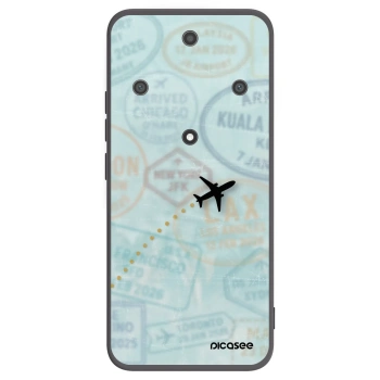 Picasee silikonowe czarne etui na Honor Magic5 Lite 5G - FLIGHT PATH