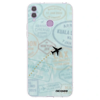 Picasee silikonowe przeźroczyste etui na Honor 8X - FLIGHT PATH
