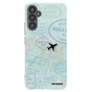 Picasee silikonowe przeźroczyste etui na Samsung Galaxy A34 5G A346B - FLIGHT PATH